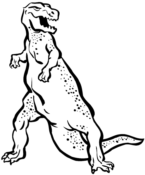 Mighty T-Rex Dinosaur vinyl sticker. Customize on line. Animals Insects Fish T-Rex Dinosaurs 004-0794 